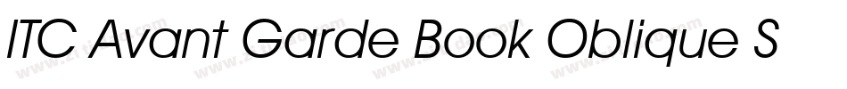 ITC Avant Garde Book Oblique SWA字体转换